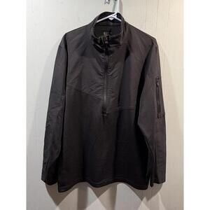 Mens Under Armour Pullover Jacket Size XL Black Loose Fit (Starbucks Patch)